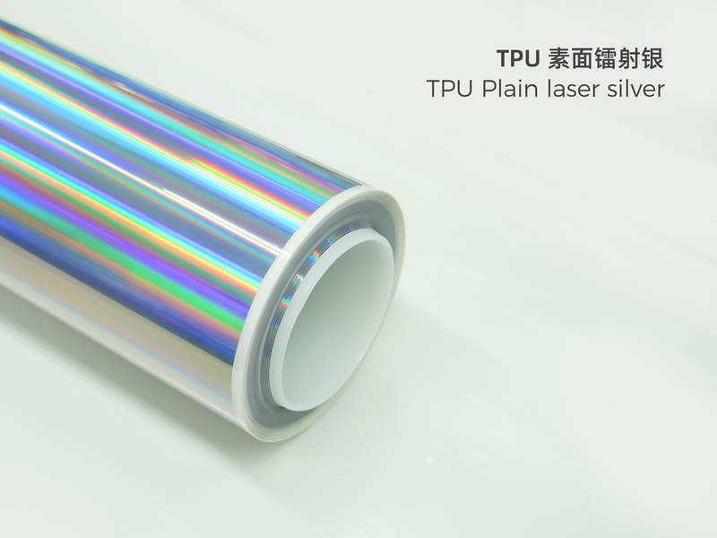 TPU素面镭射银