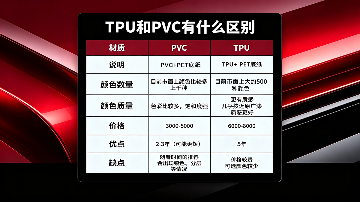 TPU改色膜和PVC改色膜区别在哪？为什么TPU更贵还更受欢迎